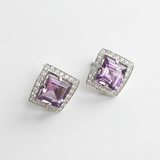 Silver Amethyst Earrings