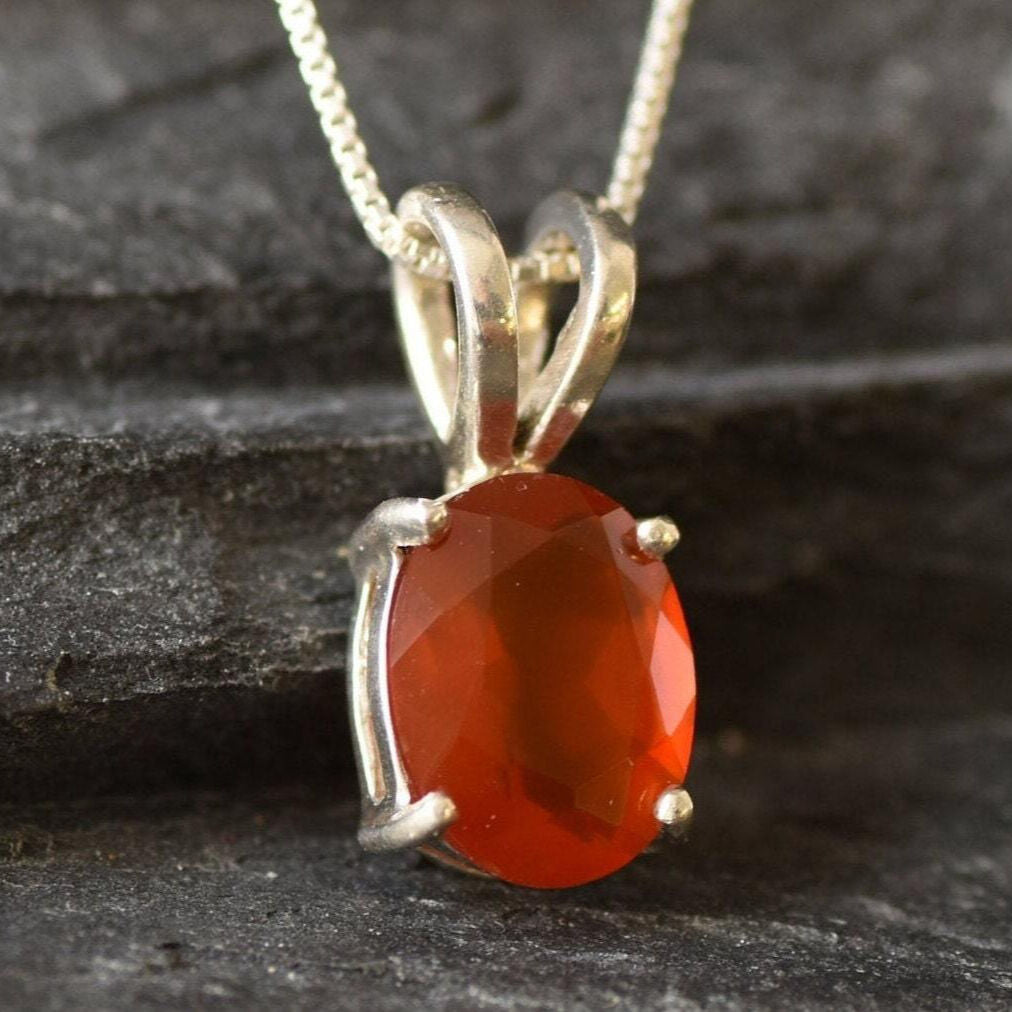 Carnelian Pendant, Natural Carnelian, Red Oval Pendant, Layering Necklace, Oval Pendant, Valentines Gift, Gift for Her, Solid Silver Pendant