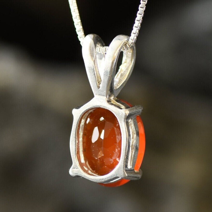 Carnelian Pendant, Natural Carnelian, Red Oval Pendant, Layering Necklace, Oval Pendant, Valentines Gift, Gift for Her, Solid Silver Pendant