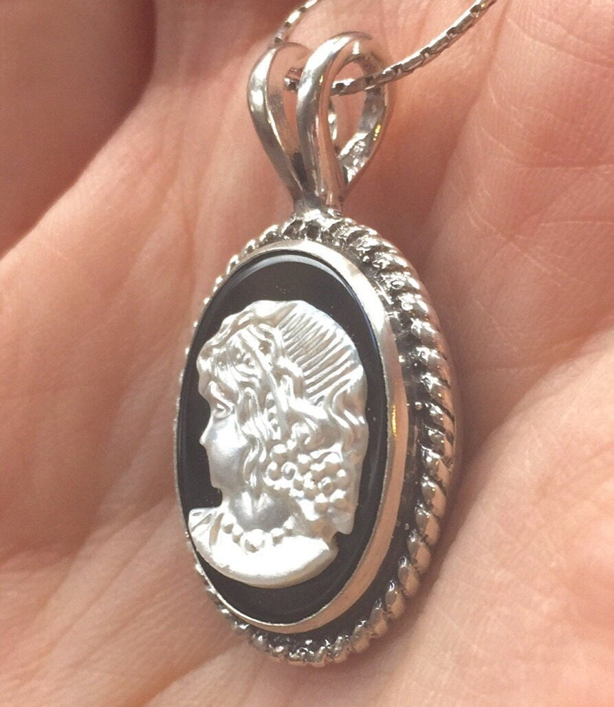 Extra large 2024 sterling silver cameo