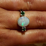 Chic Opal Ring in 925 Sterling Silver with white opal, a timeless gift for October birthdays and elegant daily wear.