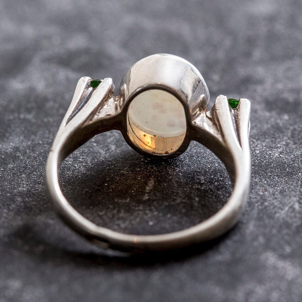 Stunning 925 Sterling Silver ring with radiant white opal, a meaningful gift for October birthdays and everyday elegance.