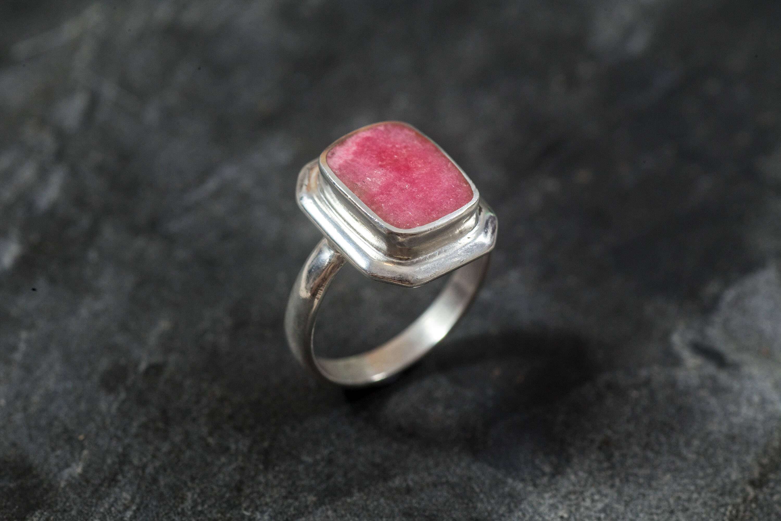 Rhodochrosite Ring, February Birthstone, Vintage Rings, Rhodochrosite, Argentina Ring, Natural Stone, Large Rhodochrosite, Solid Silver Ring (568948133)