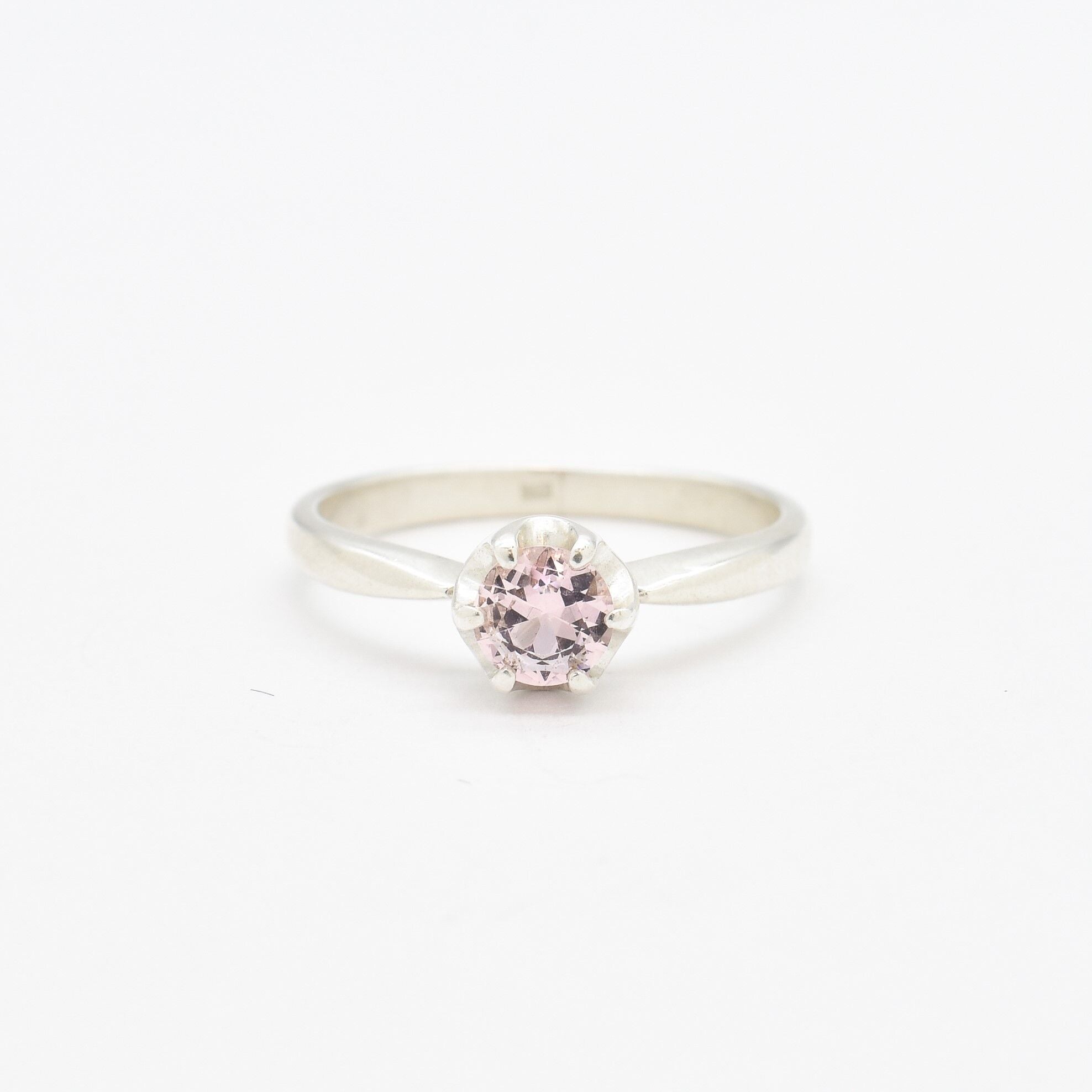 Unique Stone Ring, Morganite Ring, Created Morganite, Pink Promise Ring, Pink Vintage Ring, 925 Silver Ring, Pink Morganite Ring, Morganite (657495837)