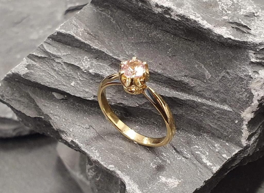 Unique Stone Ring, Morganite Ring, Created Morganite, Pink Promise Ring, Pink Vintage Ring, 925 Silver Ring, Pink Morganite Ring, Morganite (657495837)(1)