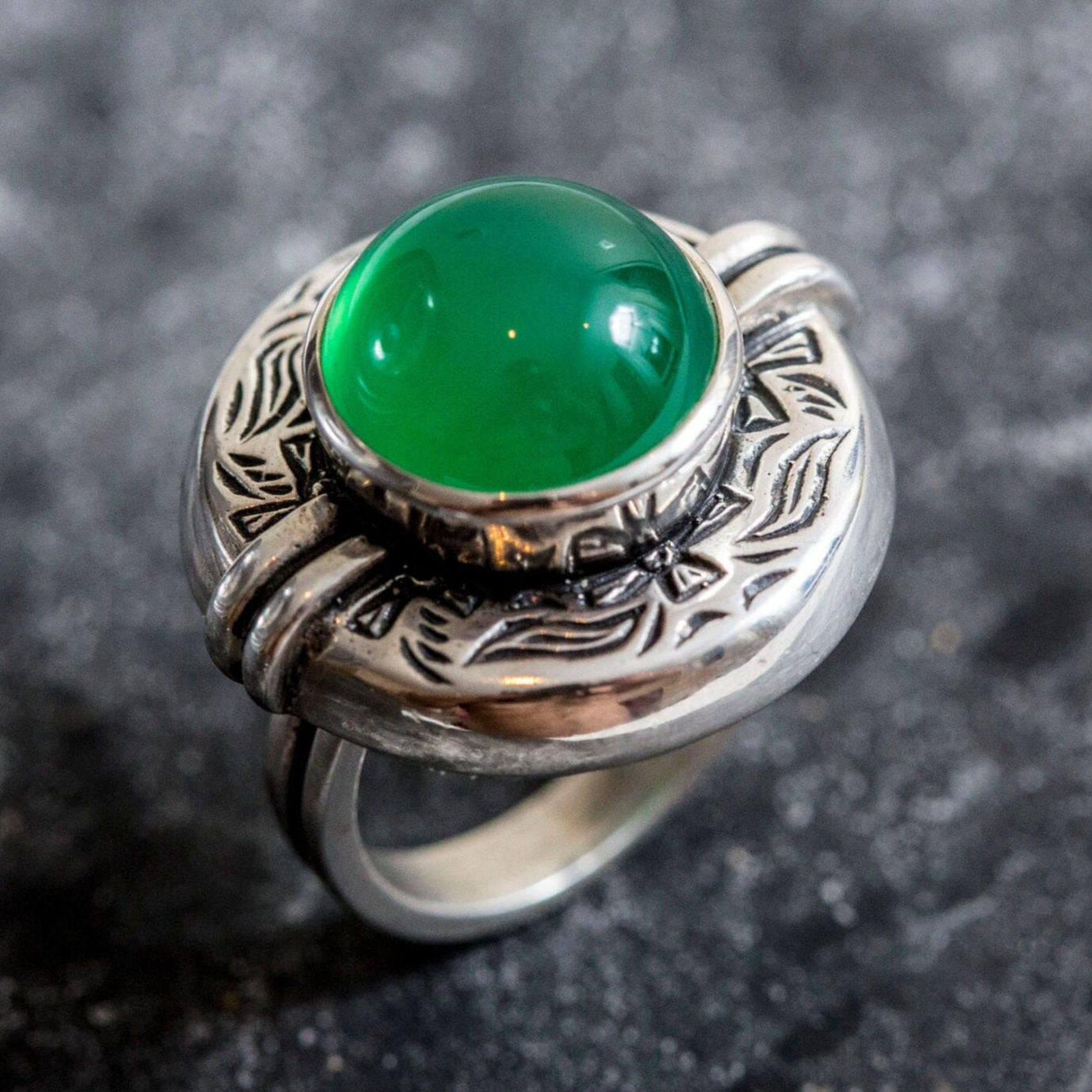 Emerald Ring, Created Emerald , Egyptian Ring, Tribal Ring, Vintage Rings, Green Ring, Unique Ring, Artistic Design, Green Emerald, Emerald