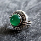 Emerald Ring, Created Emerald , Egyptian Ring, Tribal Ring, Vintage Rings, Green Ring, Unique Ring, Artistic Design, Green Emerald, Emerald