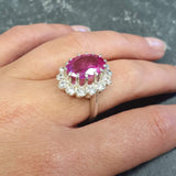 Alexandrite Ring - Pink Cocktail Ring - Princess Diana Ring