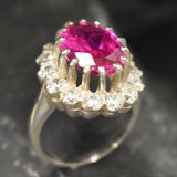 Alexandrite Ring - Pink Cocktail Ring - Princess Diana Ring