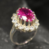 Alexandrite Ring - Pink Cocktail Ring - Princess Diana Ring
