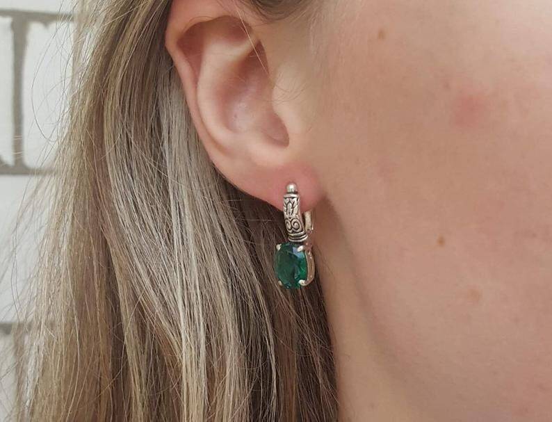 Fire Opal Earrings, Natural Opal, Large Opal Earrings, Fire Opal Studs, Real Opal Earrings, Boho Earrings, Genuine Opal, Silver Earrings