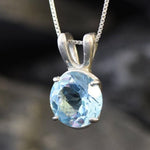 Blue Topaz Pendant, Natural Blue Topaz, Dainty Pendant, Blue Topaz Necklace, December Birthstone, December Necklace, 925 Silver Pendant,Blue