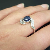 Blue Gemstone Ring - Genuine Blue Tourmaline Ring - Tourmaline Vintage Ring