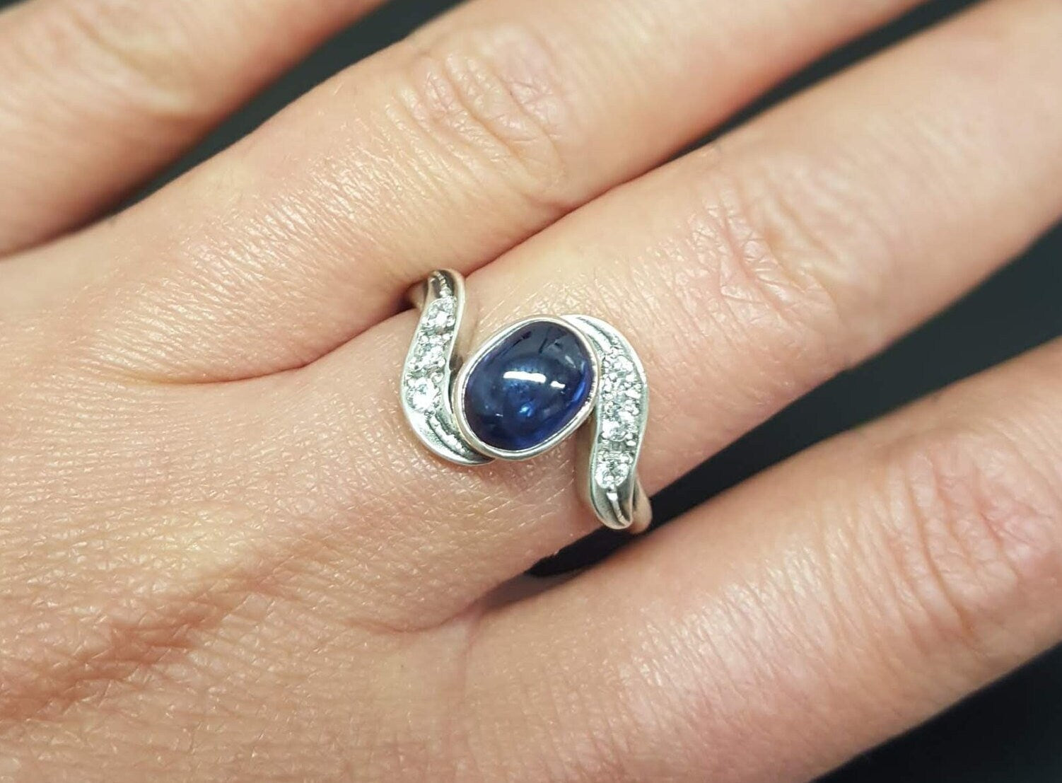 Blue Tourmaline Ring, Natural Tourmaline, Promise Ring, October Ring, Blue Tourmaline, Solid Silver Ring, Tourmaline