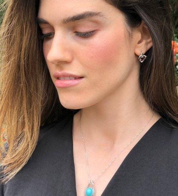 Green Pendant, Created Diamond Pendant, Green Diamond, Statement Pendant, Vintage Pendant, Green Gem Pendant, Solid Silver Pendant, Diamond