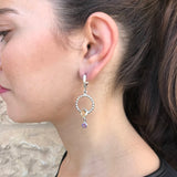 Long Dangling Earrings - Citrine Earrings - Peridot Earrings