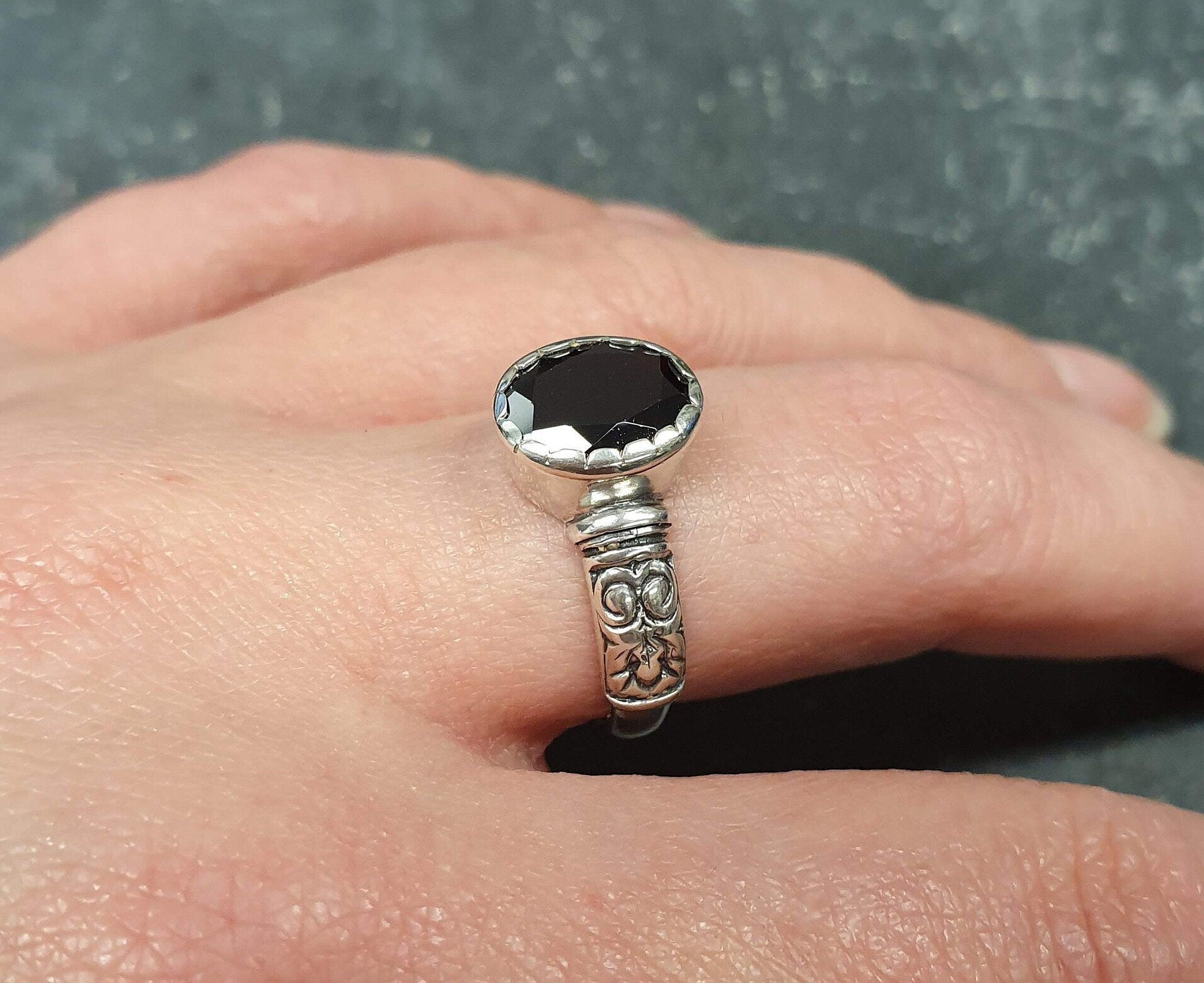 Red Garnet Ring, Natural Garnet, January Birthstone, Tribal Ring, Red Vintage Ring, Red Diamond Ring, Silver Tribal Ring, Solid Silver Ring