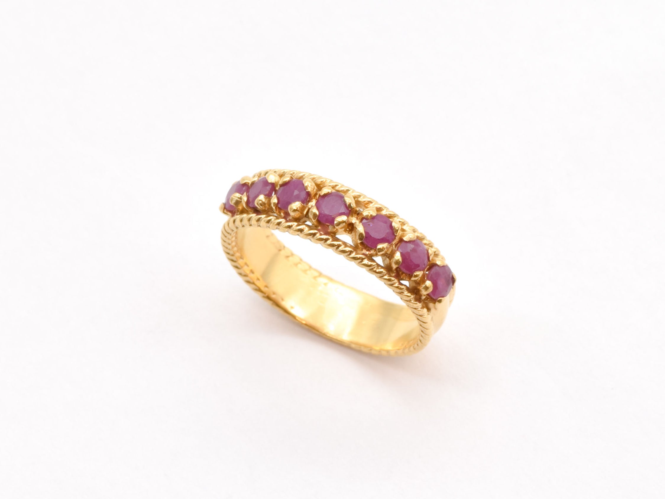 Elegant 18k Gold Vermeil Ring featuring Round Natural Ruby, perfect for everyday wear and special occasions like birthdays.