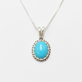 Turquoise Necklace - Sleeping Beauty Necklace - Blue Vintage Pendant