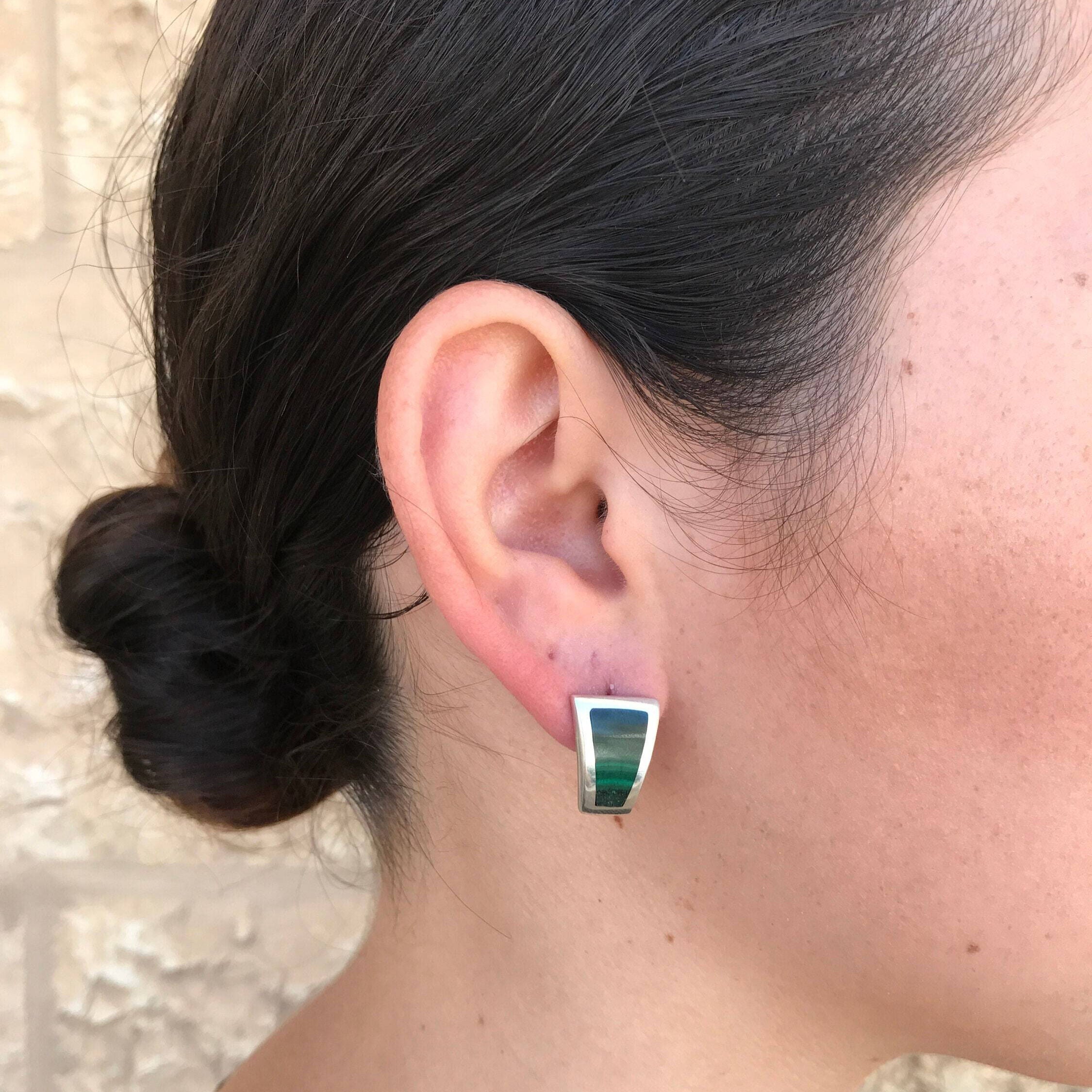 Emerald Earrings in 925 Sterling Silver, May Birthstone, perfect for everyday wear and special occasion gifting.