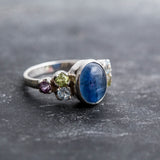 Kyanite Ring, Natural Kyanite, Topaz Ring, Natural Topaz, Birthstone Ring, December Birthstone, February Birthstone, Amethyst, Blue Topaz