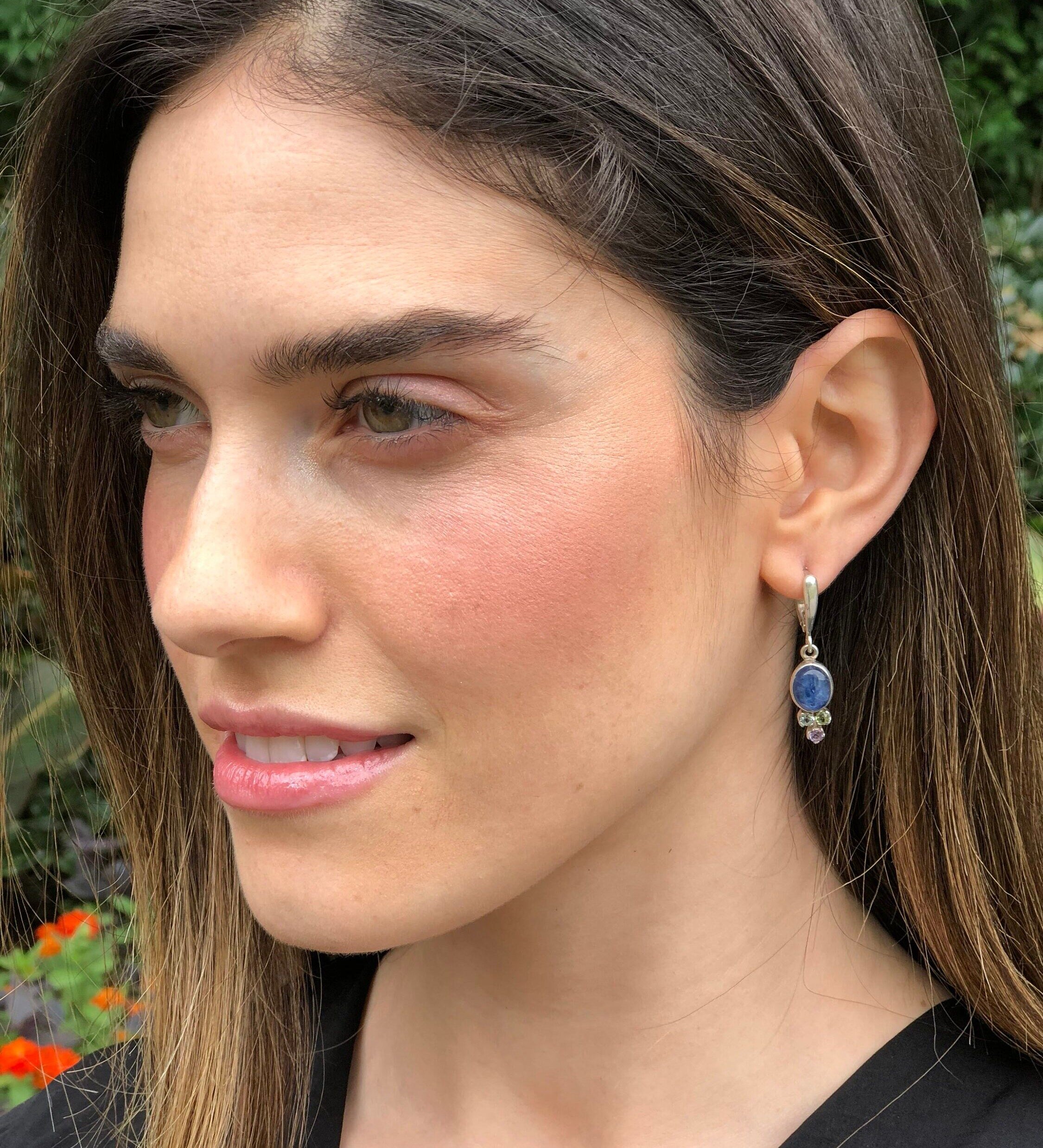 Kyanite Earrings, Mothers Birthstones, Topaz Earrings, Real Birthstones, Birthstones Earrings, December Birthstone, February Birthstone