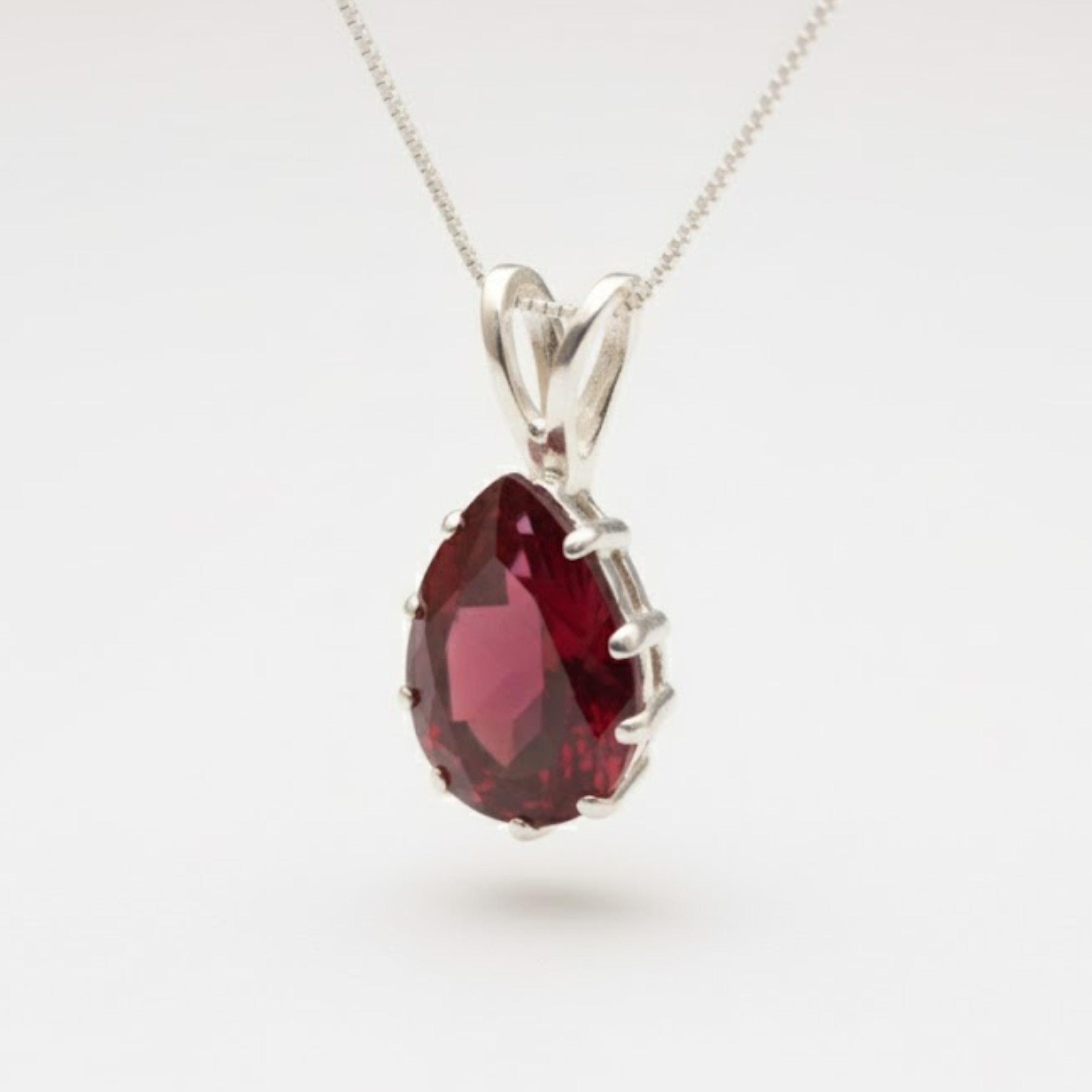 Stunning Ruby Pendant crafted in 925 Sterling Silver with a striking Red Ruby, ideal for birthdays and meaningful gifts.