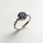 Stylish 925 Sterling Silver ring featuring a natural purple amethyst, great for gifting on special occasions and birthdays.