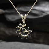 Natural Sapphire Pendant made in 925 Sterling Silver with Round Natural Blue Sapphire in Prong setting, September Birthstone gift idea, symbolizes sincerity, truth, and faithfulness, ideal for everyday wear and perfect for birthday gifting and special occasions.