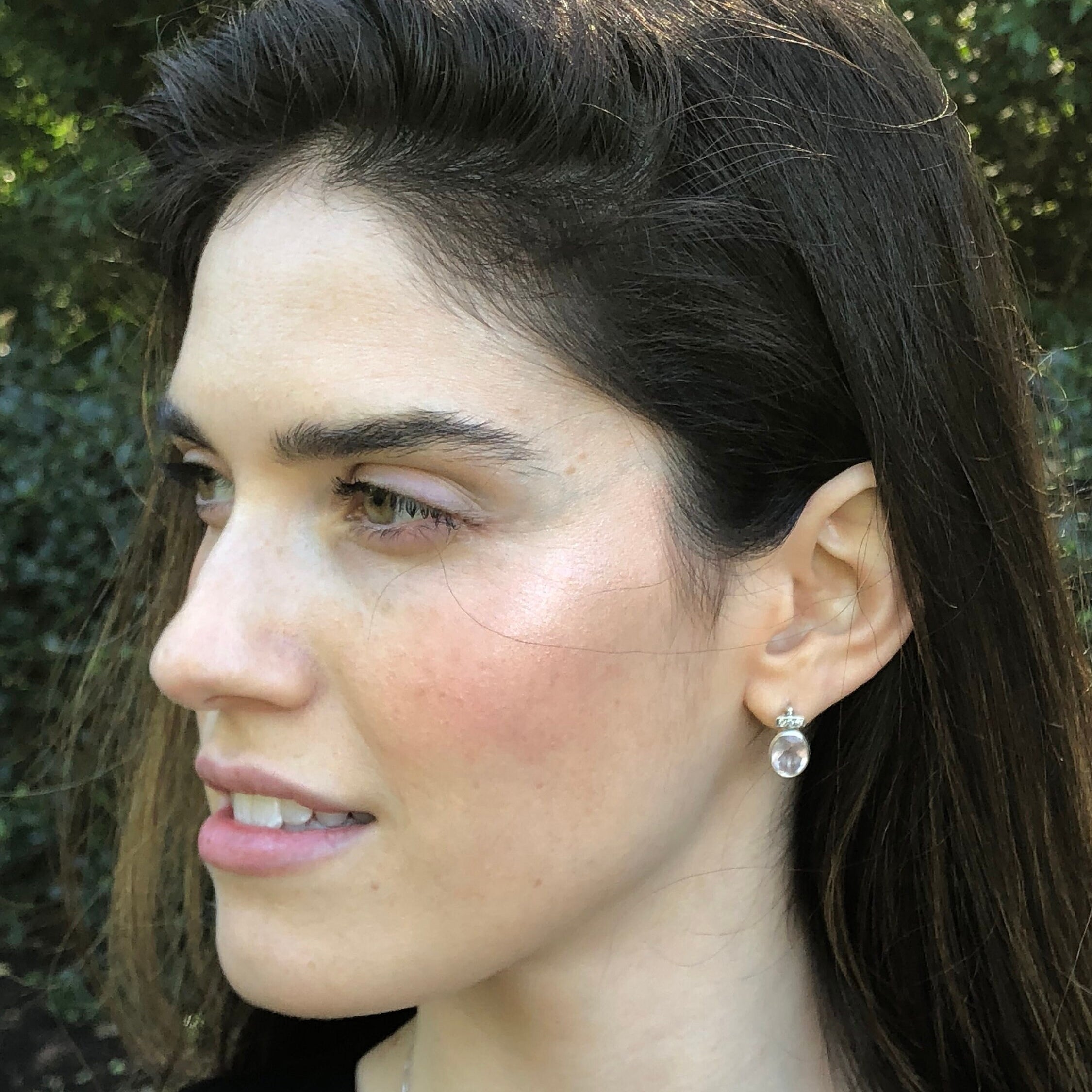 Tanzanite Earrings, Natural Tanzanite, Blue Dainty Earrings, Oval Studs, December Birthstone, Antique Earrings, Vintage Silver Earrings