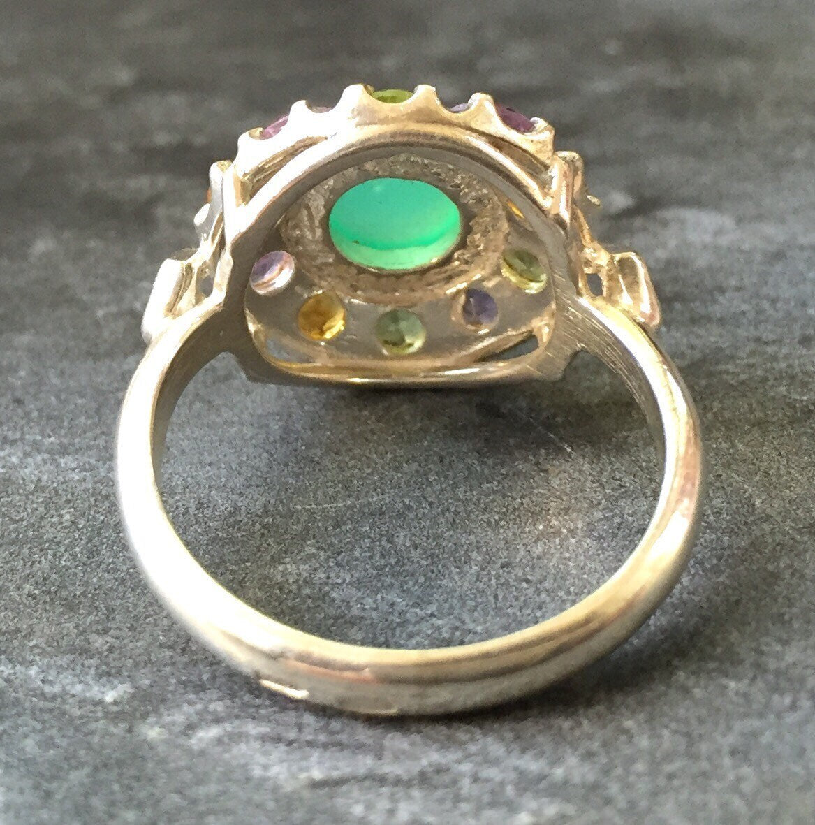 Chrysoprase Ring, Natural Chrysoprase, May Birthstone, November Birthstone, Citrine, Amethyst, Peridot, Mothers Birthstone, Birthstone Ring