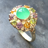 Chrysoprase Ring, Natural Chrysoprase, May Birthstone, November Birthstone, Citrine, Amethyst, Peridot, Mothers Birthstone, Birthstone Ring