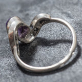 Charoite Vintage Ring - Purple Bezel Ring - Antique Charoite Ring