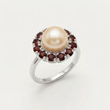 Pearl Flower Ring - Natural Pearl Ring - Vintage Cocktail Ring