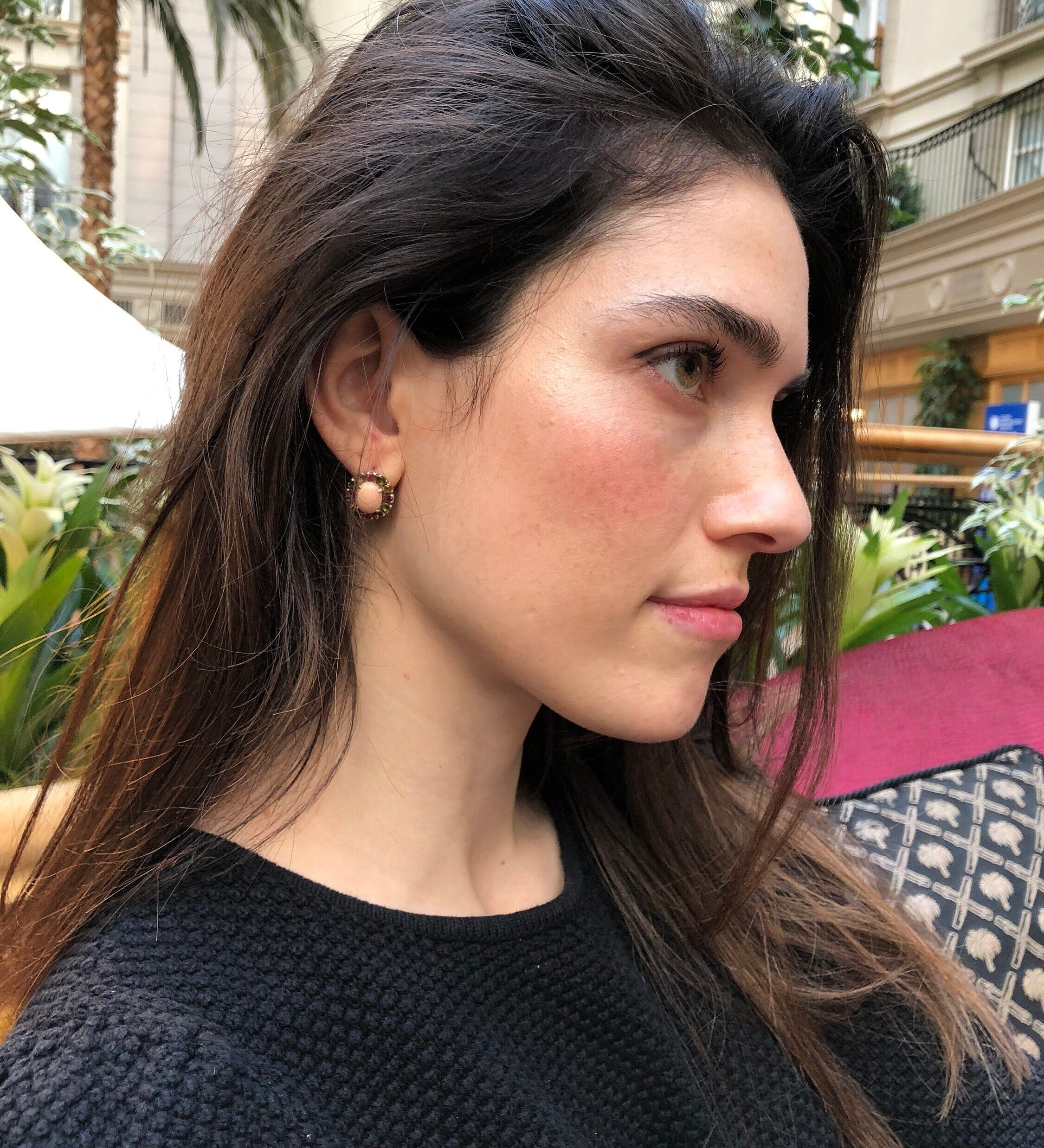 Elegant 925 Sterling Silver Ruby Earrings with oval red rubies, perfect for birthdays and everyday elegance.