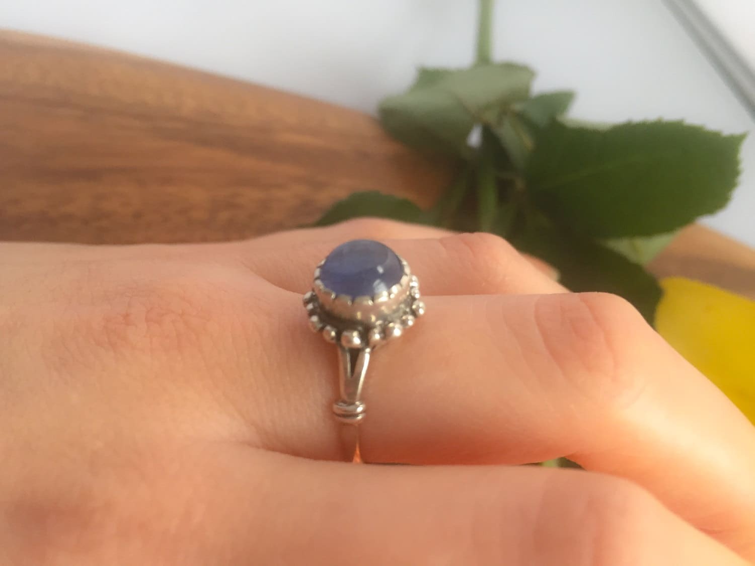 Kyanite Ring, Blue Kyanite Ring, Blue Kyanite, African Kyanite, Vintage Blue Ring, Vintage Rings, Silver Vintage Ring, Unique Silver Ring