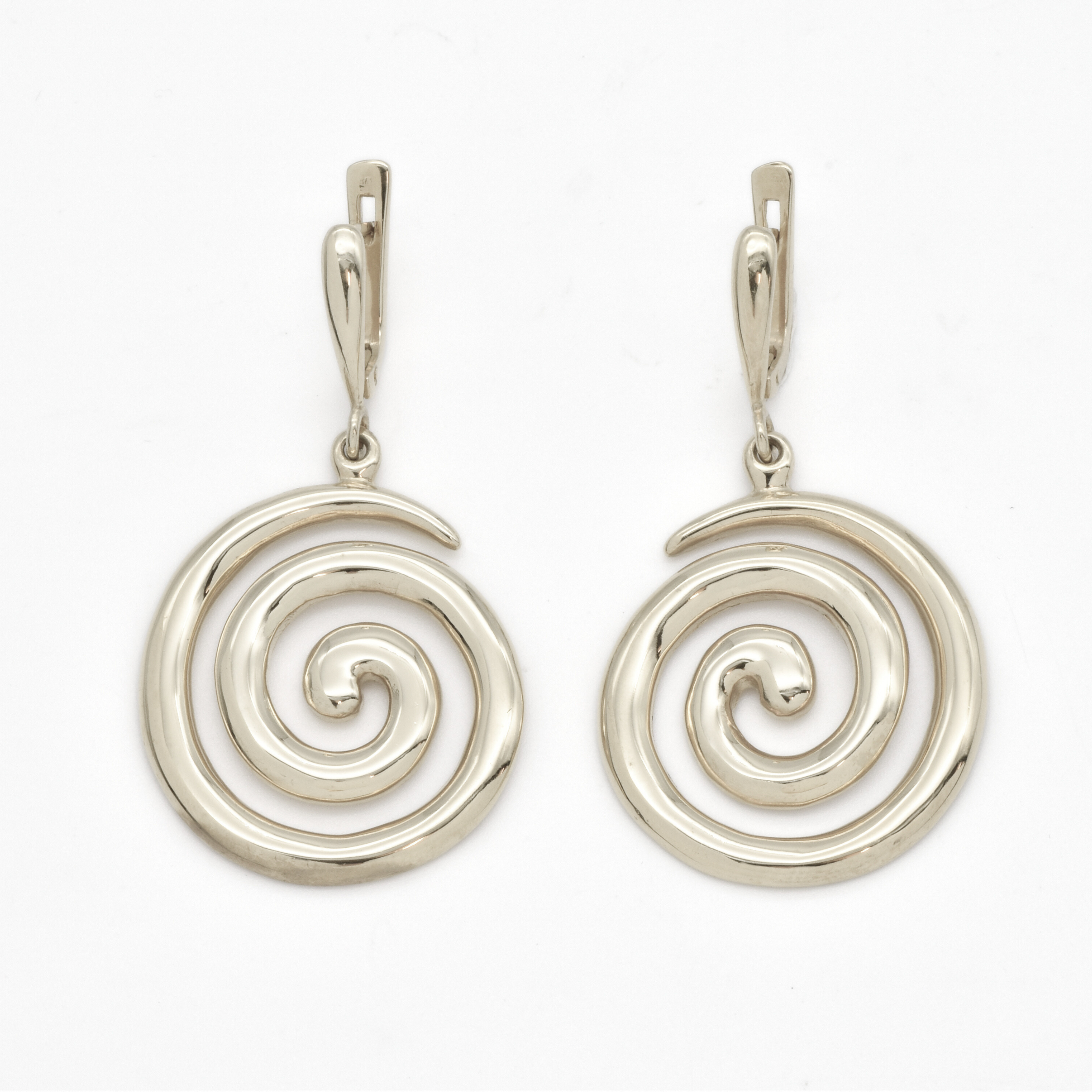 Silver Earrings, Swirl Earrings, Dangling Earrings, Unique Earrings, Spiral Earrings, Artistic Earrings, Statement Earrings, Silver Earrings