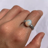 Opal Boho Ring - October Birthstone Ring - Solitaire Opal Ring