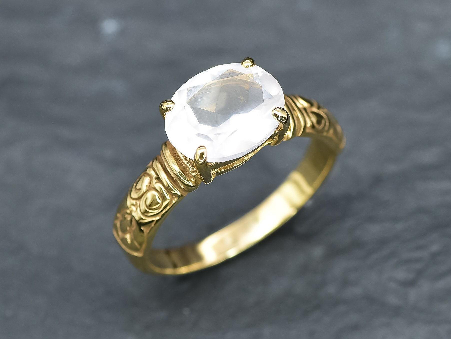 Rose Quartz Ring, Natural Rose Quartz, January Birthstone, Bohemian Ring, Smoky Pink Ring, January Ring, Solid Silver Ring, Rose Quartz(1)