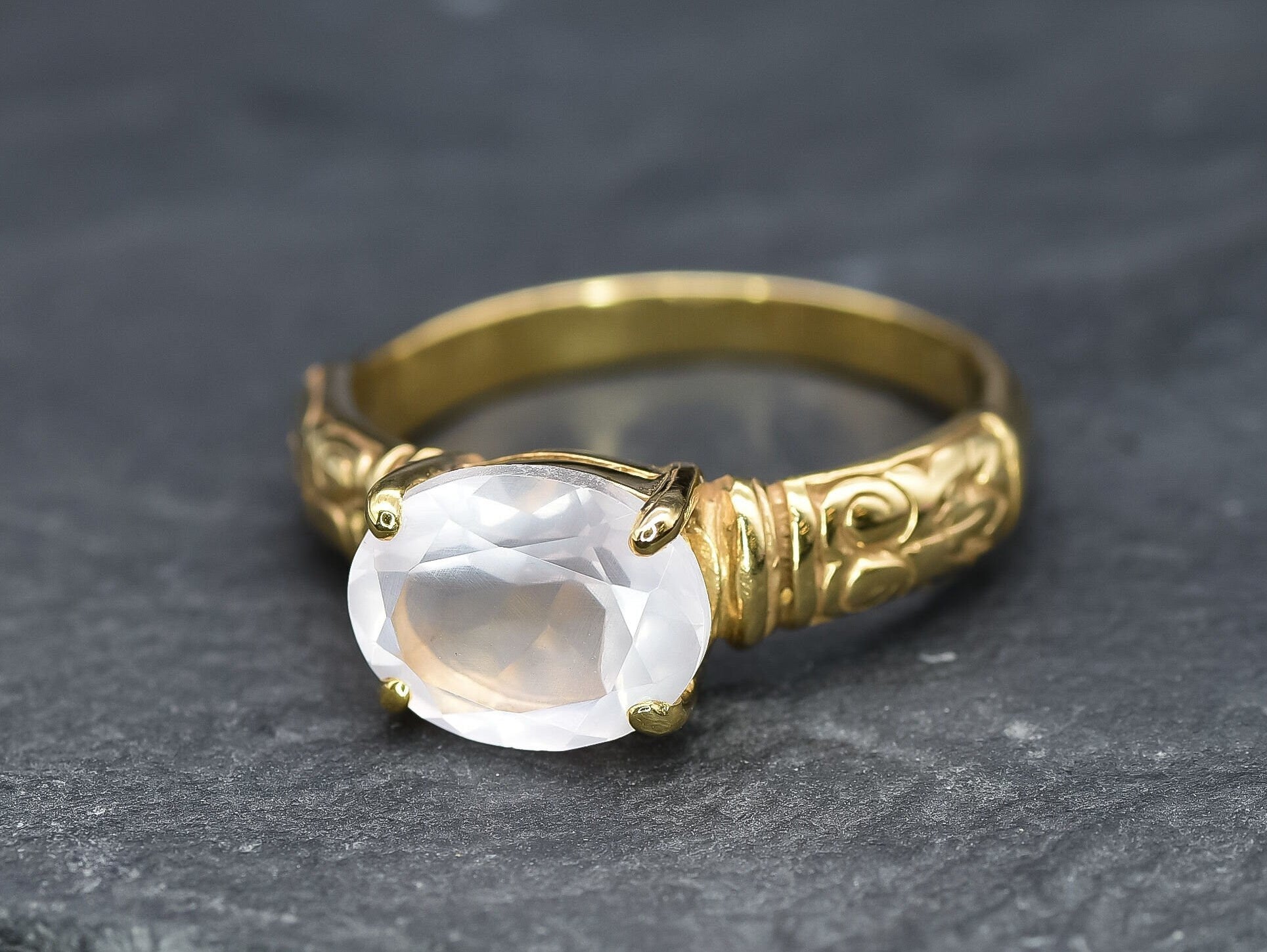 Rose Quartz Ring, Natural Rose Quartz, January Birthstone, Bohemian Ring, Smoky Pink Ring, January Ring, Solid Silver Ring, Rose Quartz(1)