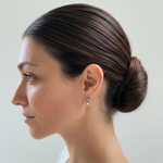 Stunning Gold Vermeil Earrings adorned with Created Diamonds, perfect for elevating your everyday style and special events.