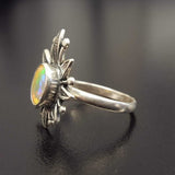 Opal Statement Ring - Large Flower Ring - Natural Fire Opal Ring