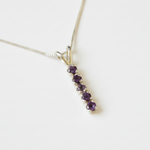Natural Amethyst Pendant in 925 Sterling Silver, symbolizes peace and clarity, a beautiful gift for February birthdays.