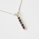 Natural Amethyst Pendant in 925 Sterling Silver, symbolizes peace and clarity, a beautiful gift for February birthdays.