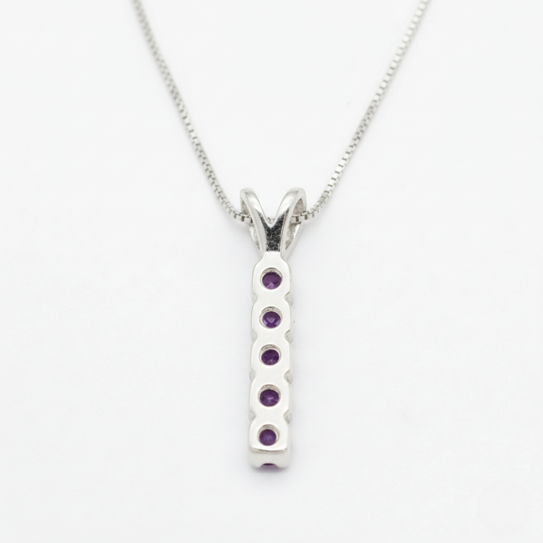 Charming Amethyst Pendant in 925 Sterling Silver, showcasing February's birthstone, perfect for everyday elegance and special occasions.
