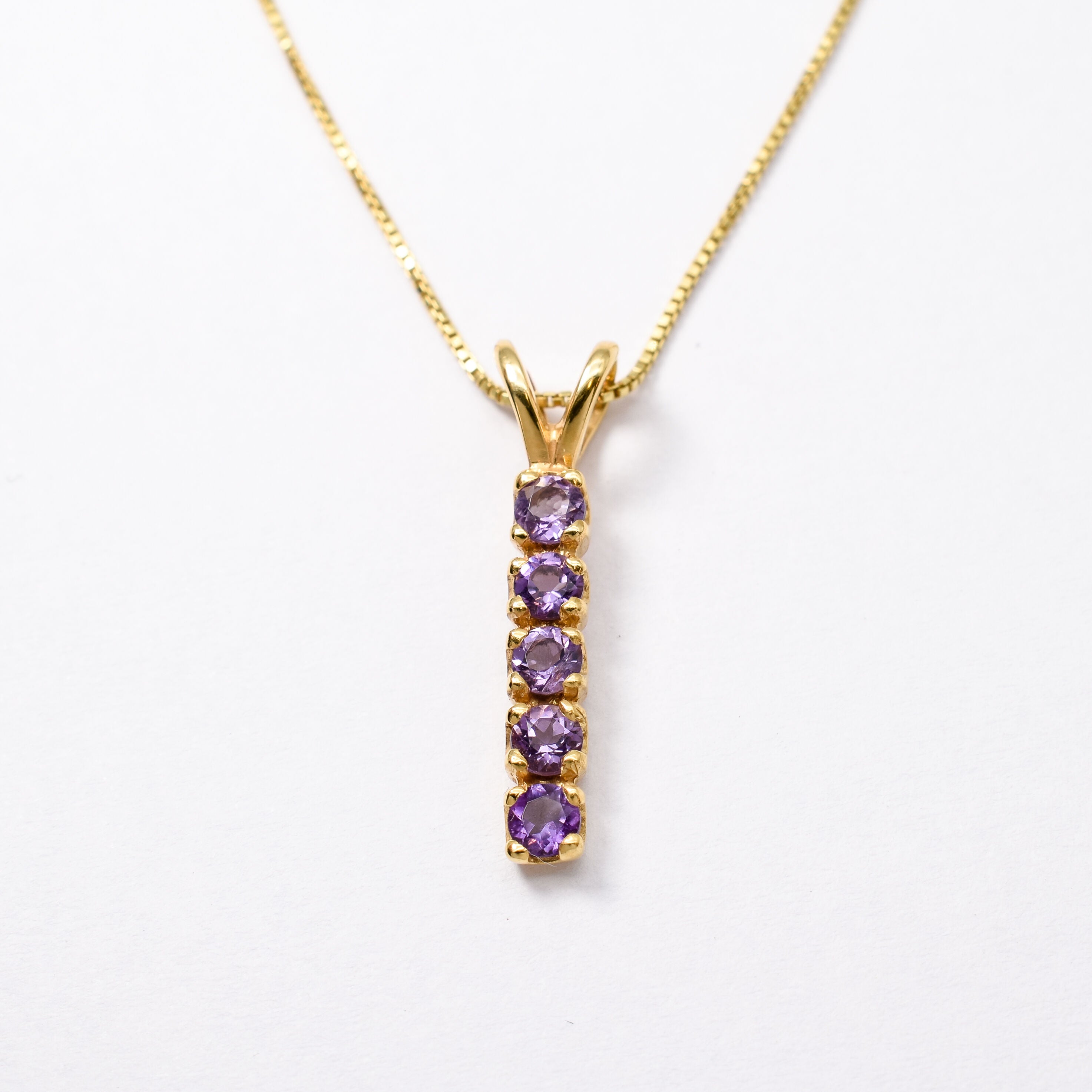 Amethyst Pendant, Natural Amethyst, February Birthstone, Minimalistic Pendant, Vintage Pendant, Layering Necklace, 925 Silver, Amethyst(1)