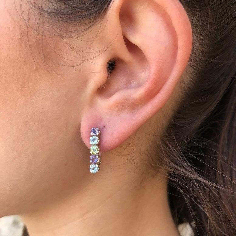 Amethyst Earrings, Natural Amethyst, February Birthstone, Purple Diamond Studs, Purple Vintage Earrings, Amethyst Studs, 925 Silver Earrings(1)