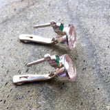 Rose Quartz Earrings - GENUINE Rose Quartz - Pink Earrings