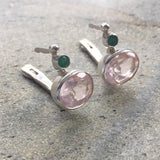 Rose Quartz Earrings - GENUINE Rose Quartz - Pink Earrings