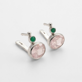Rose Quartz Earrings - GENUINE Rose Quartz - Pink Earrings